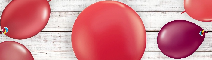 Red Coloured Latex and Foil Balloon | Order Today